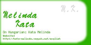 melinda kata business card